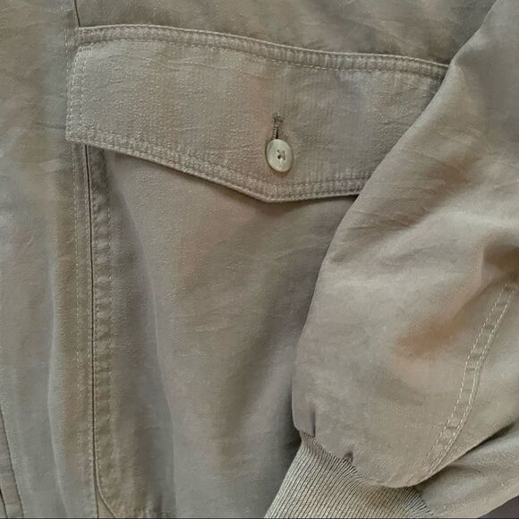 Maus & Hoffman Del Lago Blousons Spring Weight Bomber Jacket Medium Tan L - Picture 4 of 8